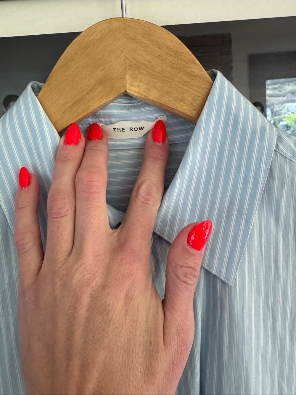 The Row Light Blue Striped Button-Down Shirt - Picture 3 of 5